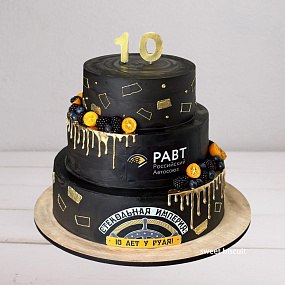 Корпоративный торт 10 лет компании